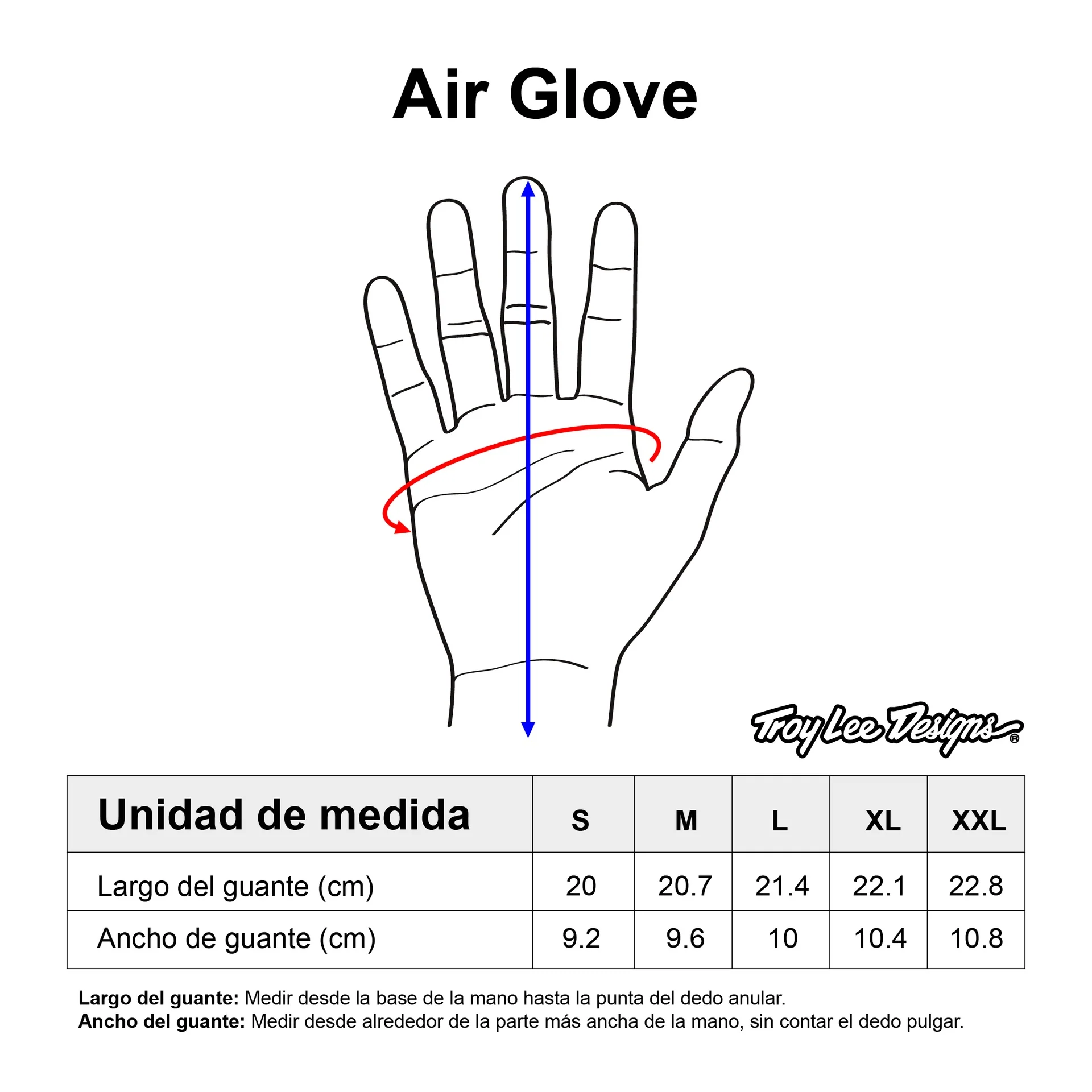Guantes Troy Lee Designs Air Optic White / Black